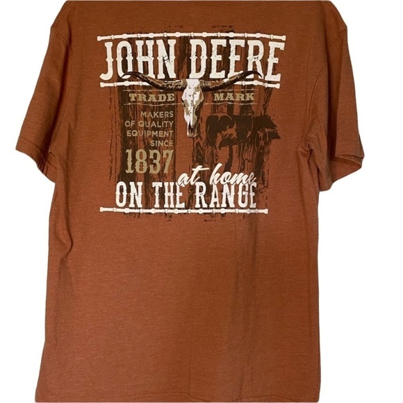 John Deere Brown Size Large Tee - Picture 1 of 3